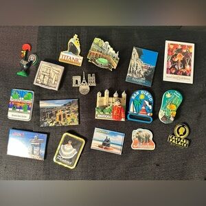 Lot of 17 vacation/travel magnets from all over the world